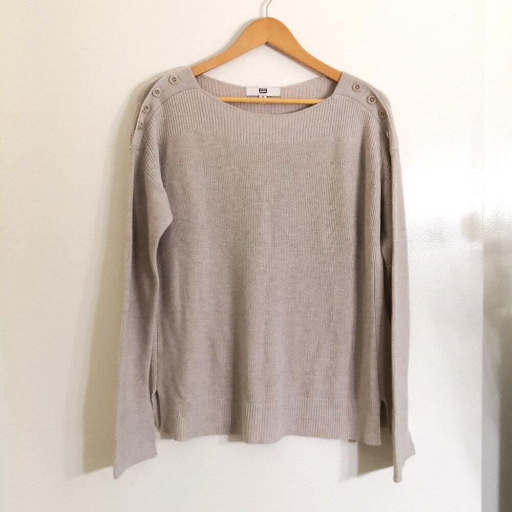 EE by Etcetera Wool Blend Button Detail‎ Sweater Size M